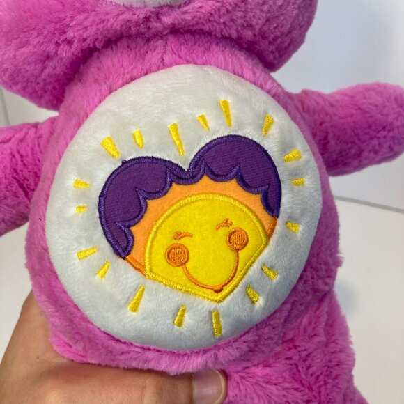 Care Bears Shine Bright Bear 2017 Plush Sun Heart Pink Purple 14" Stuffed - Picture 4 of 12